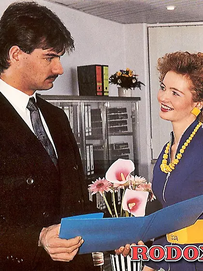 Vintage red haired lady