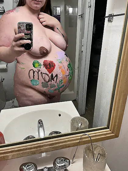 Pregnant hairy girlfriend creamy pussy huge tits