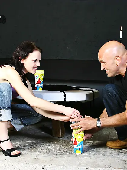 Old man with a kink for younger chicks gets extra lucky today