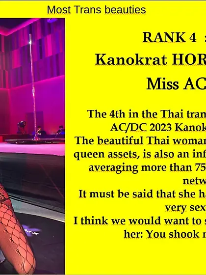 4th Ladyboys Category : Kanokrat HORAWETCHAKUL