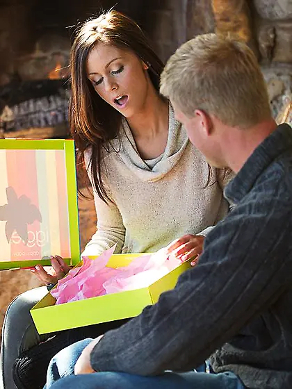 Teen gets an expensive present on Christmas and spoils her boyfr