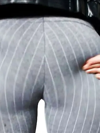 FAT BUM CULO TAUT TROUSERS ELASTIC DONK Phat Ass White Girl