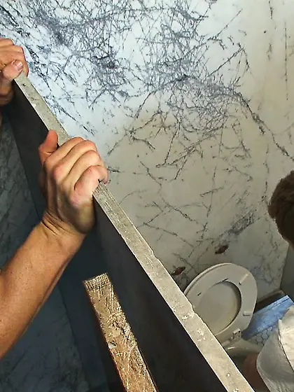 Fair-haired stud uniform gagged