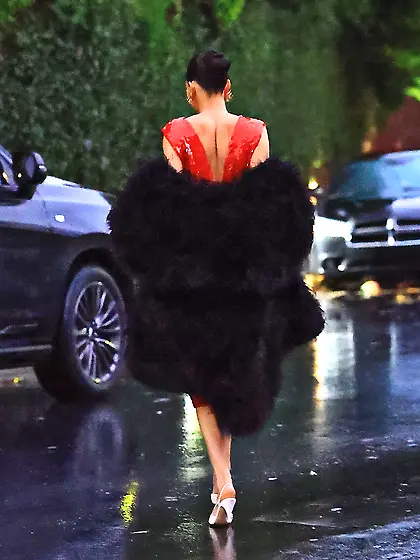 Kendall Jenner in a red dress