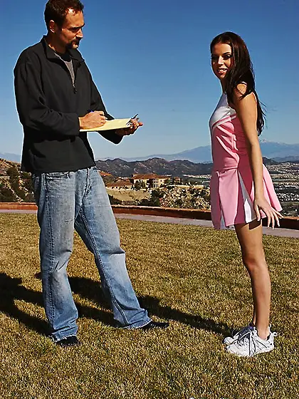 Missy Stone takes her pink dress off and gets her tight muff ram