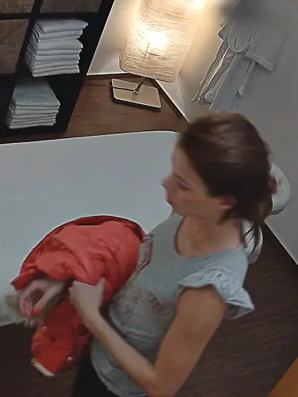 Elegant beauty touched shameless