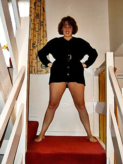 Curly chick opens black