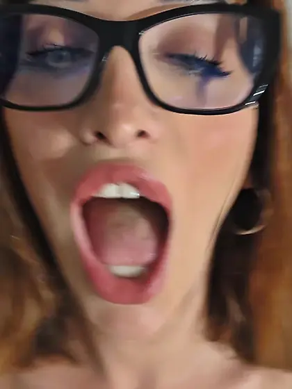 Sexy redhead,  watches me jerk off on cam for her