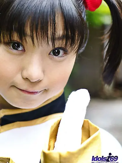 Naughty Kuramoto Idols is slowly stripping off her uniform and p