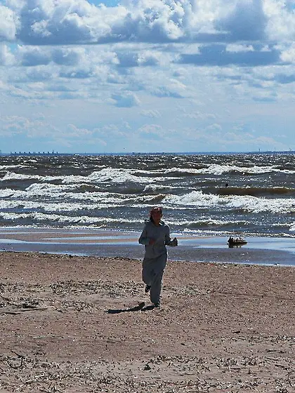 Alice was walking alone