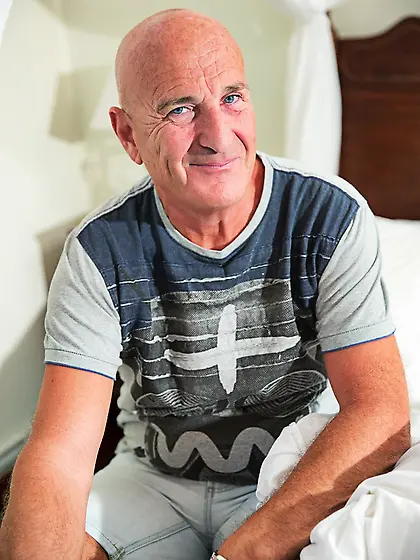 Cute blonde teases bald