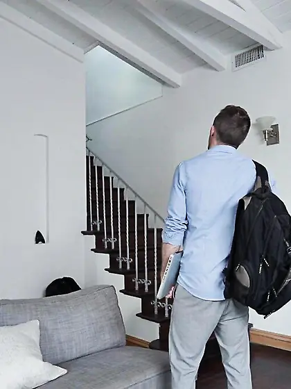 Petite hot brunette banged