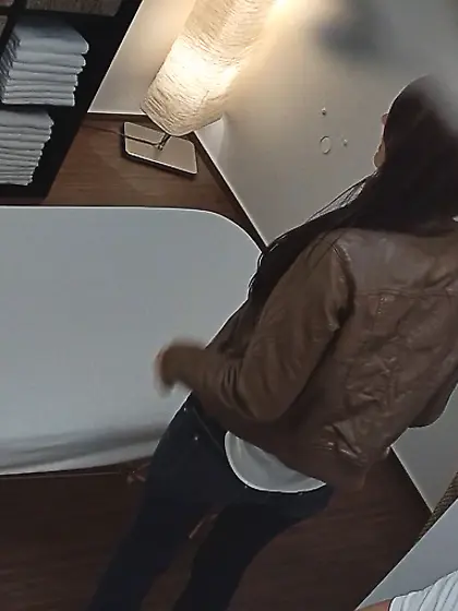 Tanned coed leather jacket