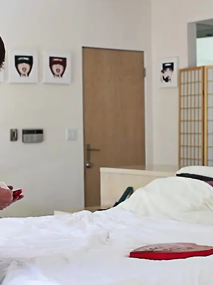 Brunette gal happiness feels