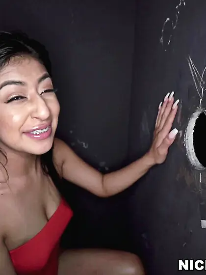 Gorgeous girl's glory hole delights 