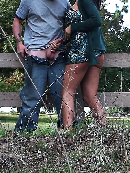 Excited lovers follow their passion for each other and make hard