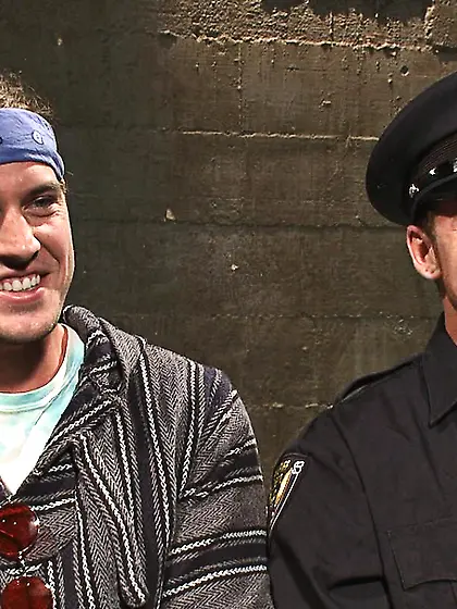 Kinky cop jeering long-haired