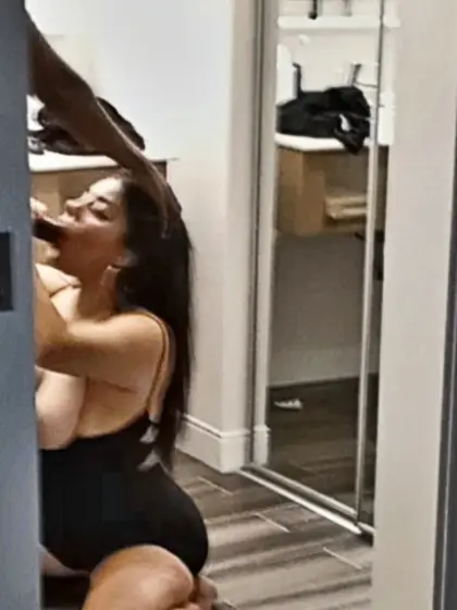 Latina servicing huge African dick