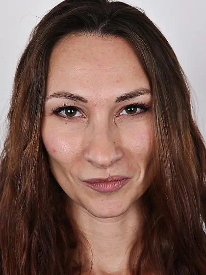 Model with different features opens small boobs and juicy butt c