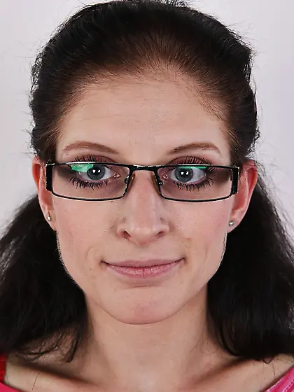 Tattooed chick glass full