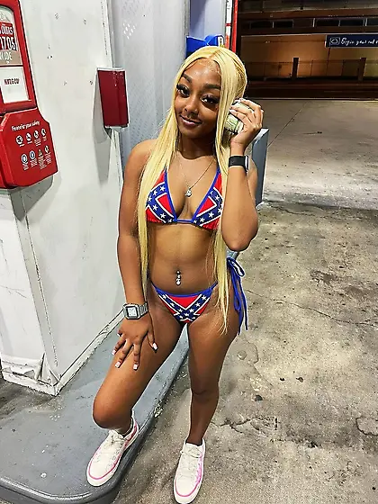 Random niggers in confederate bikinis pt. 1