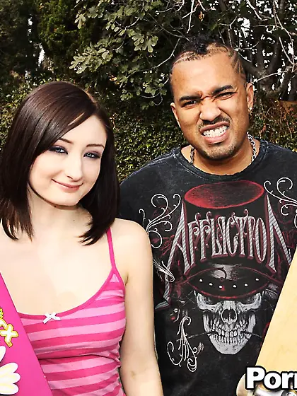 This adorable young lady is ready for some freaky interracial st