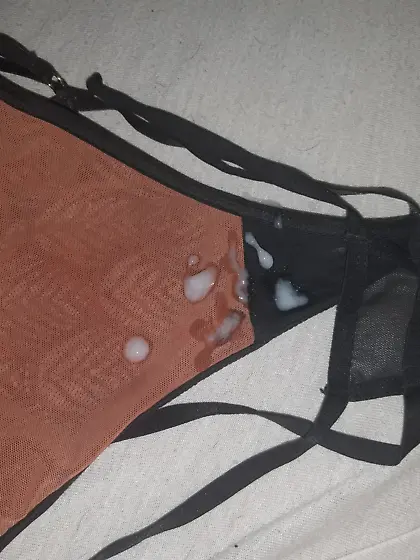 Cum on my favorite thong of my sis again