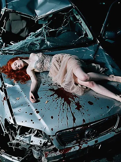 Prom Crash: Madison's body on hood