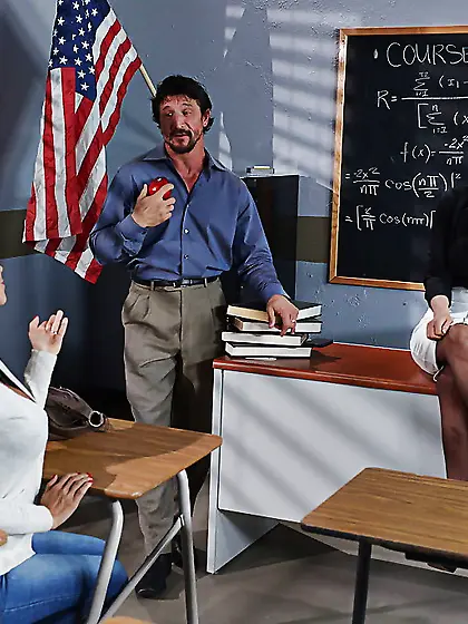 Curvy busty milf threesome