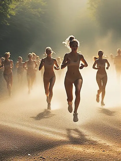 Nude Women's Triathlon & Marathon