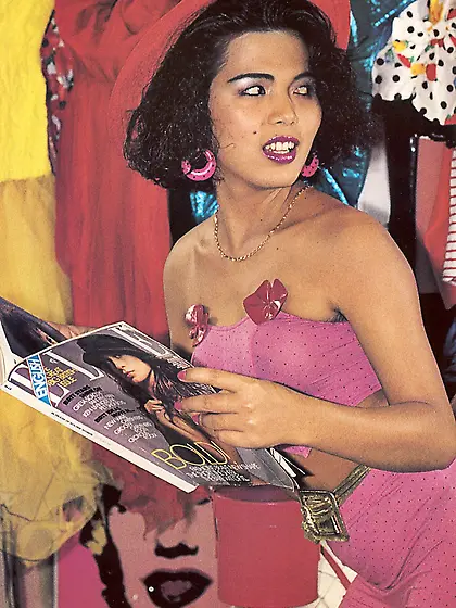 Daring man mustache banging