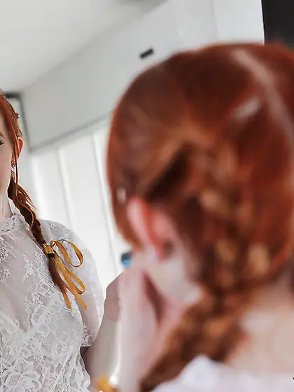 Krystal Orchid gets all wet before she even takes a hard D