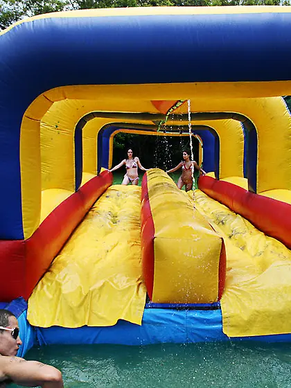 These alluring teen babes are eager for some group sex in nature