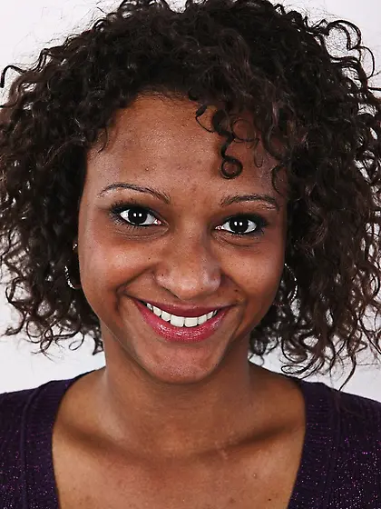 Beautiful ebony-skinned diva purple