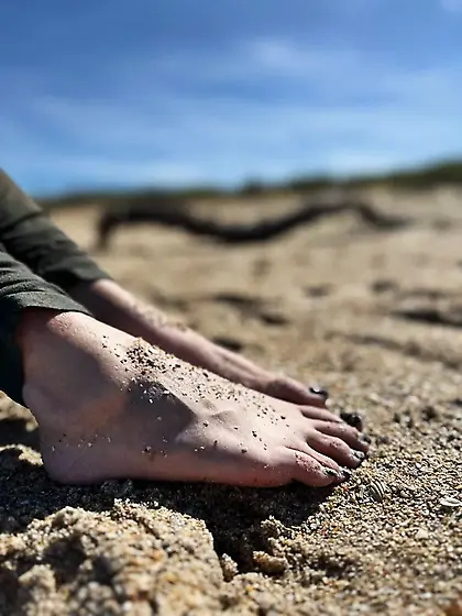 Feet and beach