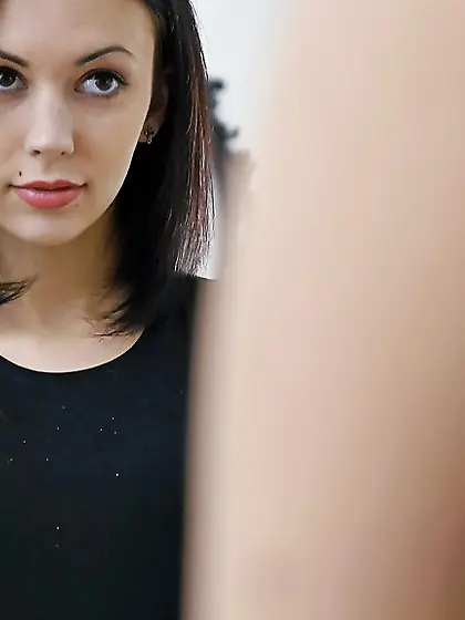 Pretty slim teen anal