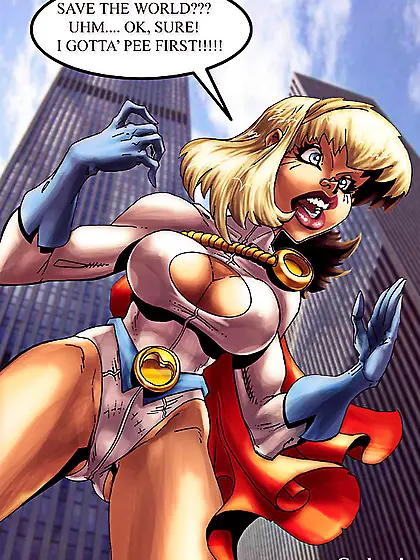 Power Girl Asks to Pee