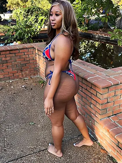 Random niggers in confederate bikinis pt. 1