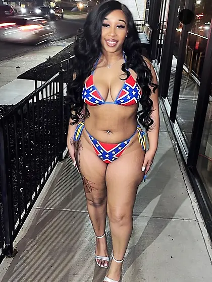 Random niggers in confederate bikinis pt. 1