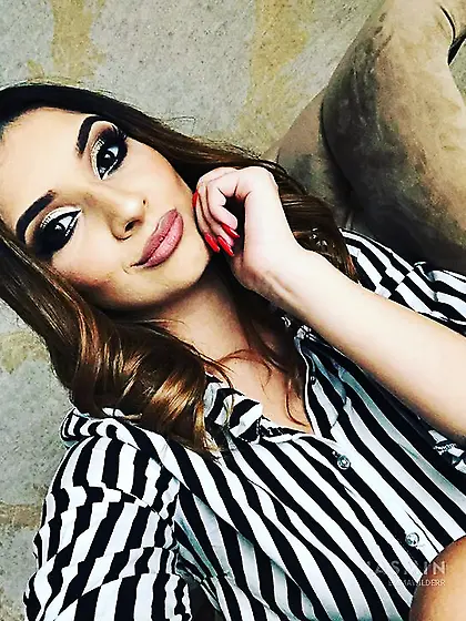 Tiny tits strap on dildo