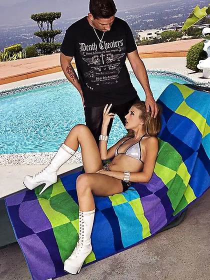 Horny Mia Rose eats cock and gets deeply cockfilled on the chais