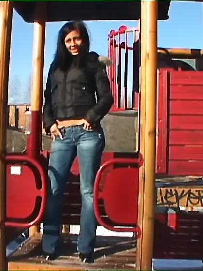 Krisztina Banks spreads her sexy legs and pounds her muff with a