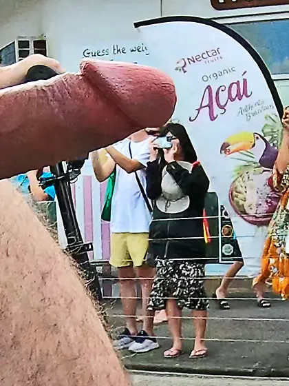 WNBR Byron Bay erection flasher on the street