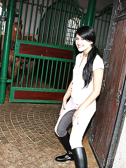 American uniform brunette teen big tits