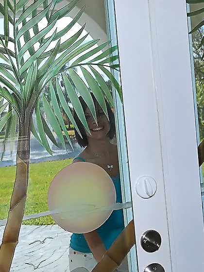 Slutty teen babe Diem Moore gets down on her knees and blows her