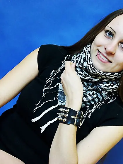 White girl brown hair