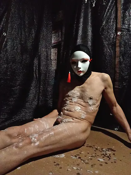 Wax is dripping from the laundry hanger.