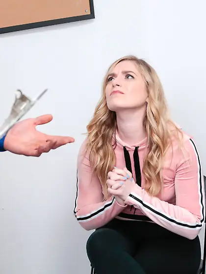 Dresden gets bent over and fucked doggystyle by Mike Mancini