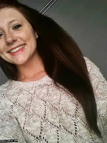 Dirty brunette babe Freckles knows how to tease in her see throu