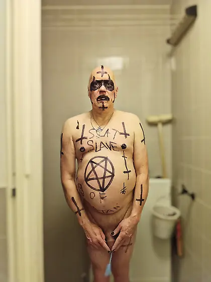 Satan slave humiliates himself